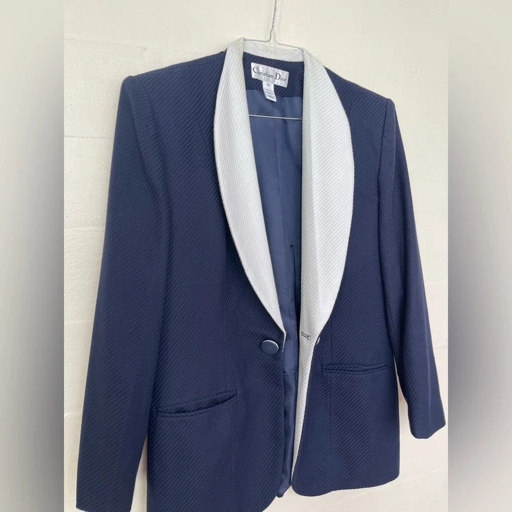 Dior Navy and White Blazer